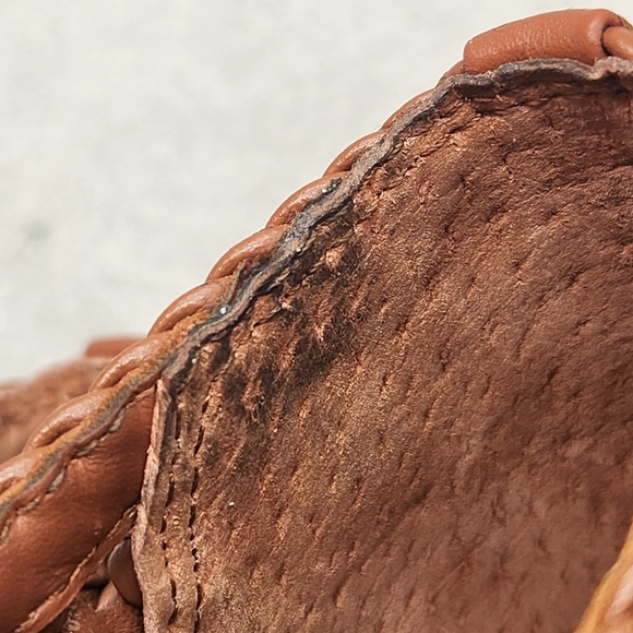 Antonio Melani Flats 9 Brown Woven Leather Myles Crochet Lace Up Loafers New$190 - Picture 14 of 16